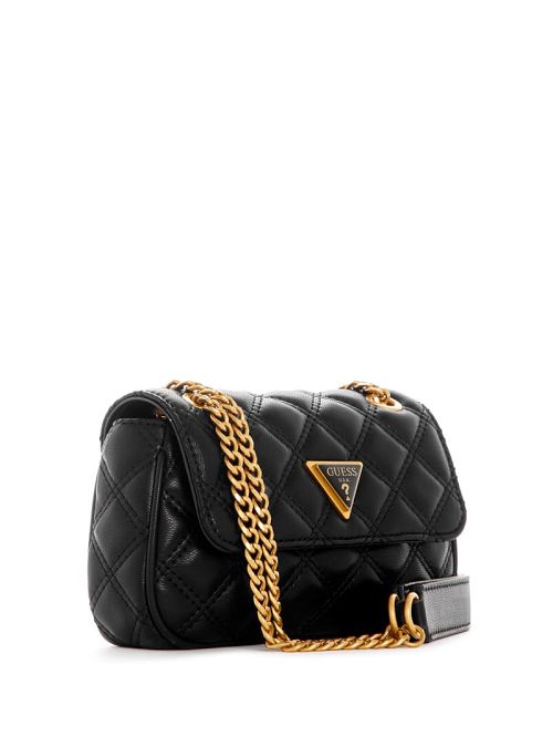 Guess Giully Mini Convertible Crossbody Zwart | GUESS-SN28835