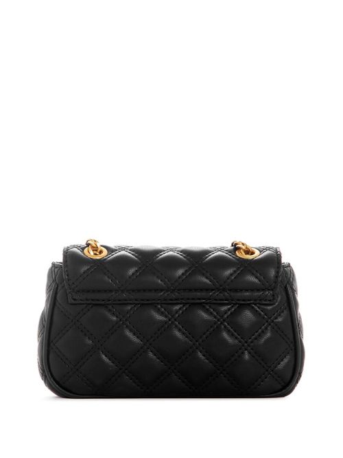 Guess Giully Mini Convertible Crossbody Zwart | GUESS-SN29138