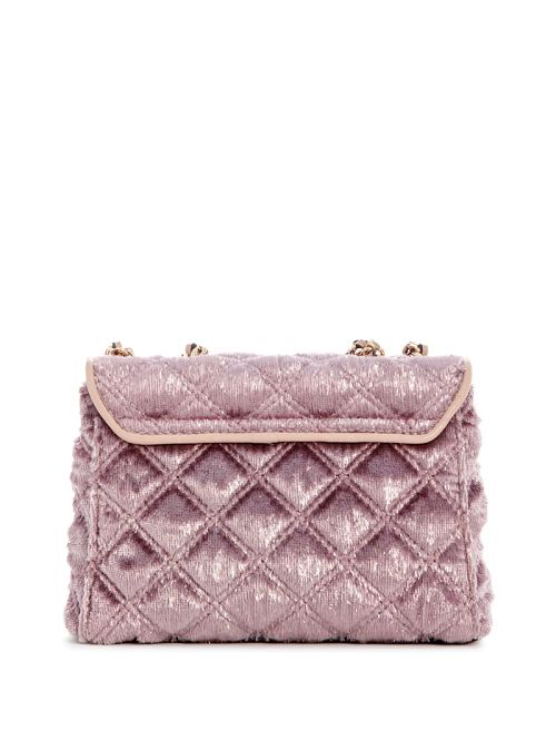 Guess Giully Mini Convertible Crossbody Roze | GUESS-SN29156