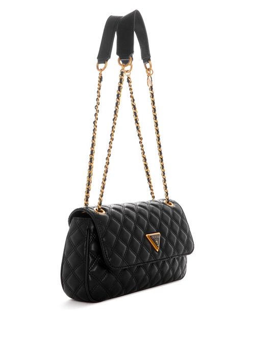 Guess Giully Quilted Convertible Crossbody Zwart | GUESS-SN29095