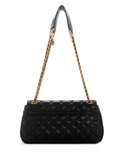 Guess Giully Quilted Convertible Crossbody Zwart | GUESS-SN29095