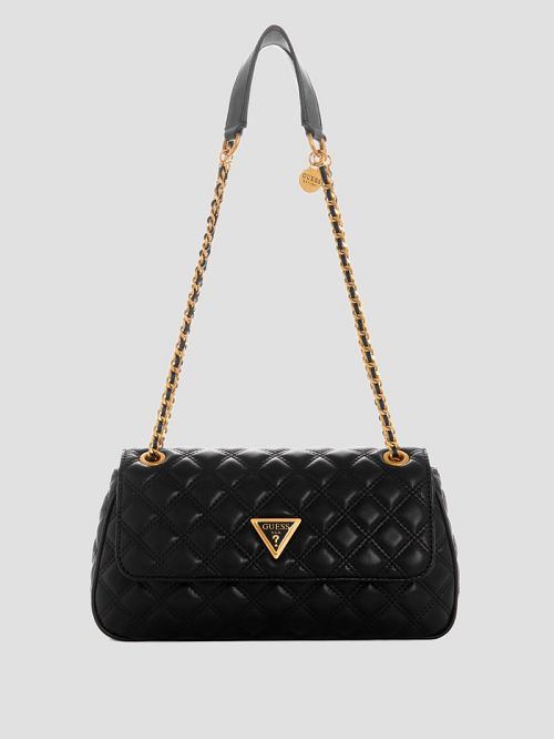 Guess Giully Quilted Convertible Crossbody Zwart | GUESS-SN29095