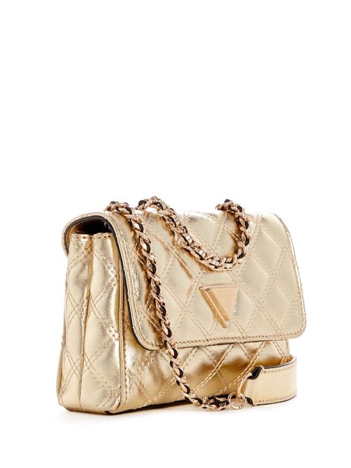Guess Giully Quilted Mini Crossbody Goud | GUESS-SN28998