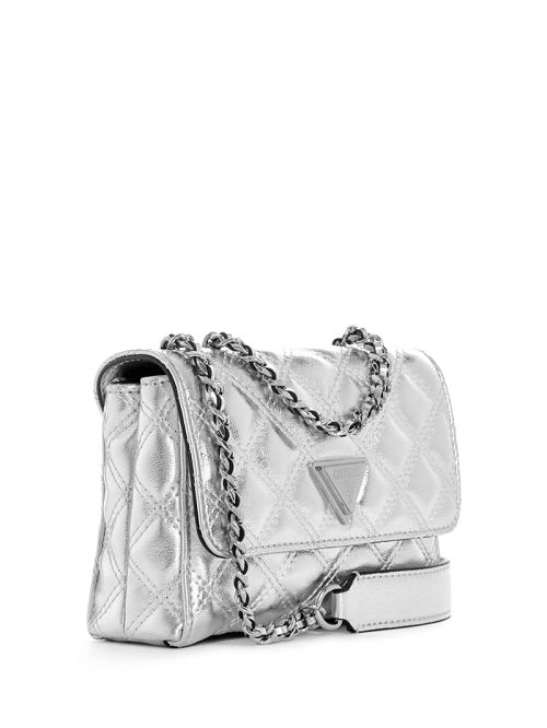 Guess Giully Quilted Mini Crossbody Zilver | GUESS-SN28891