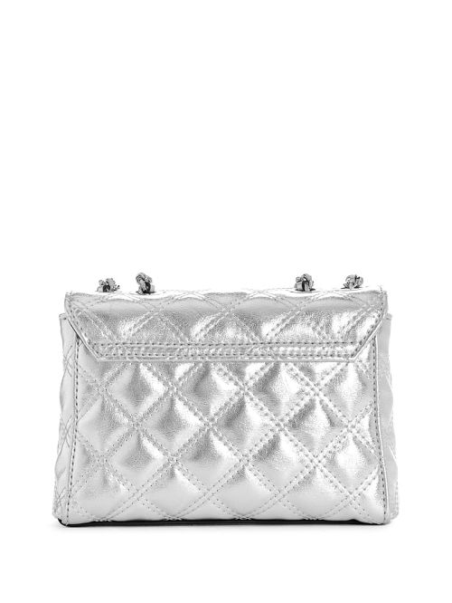 Guess Giully Quilted Mini Crossbody Zilver | GUESS-SN28891