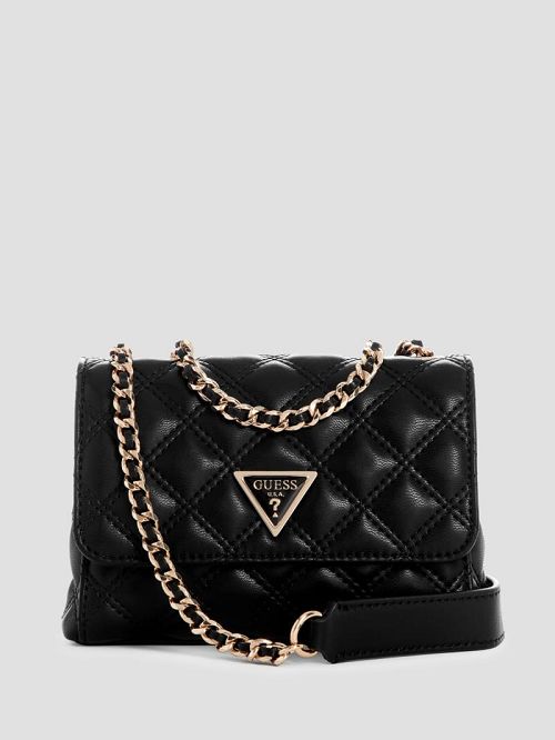 Guess Giully Quilted Mini Crossbody Zwart | GUESS-SN29013