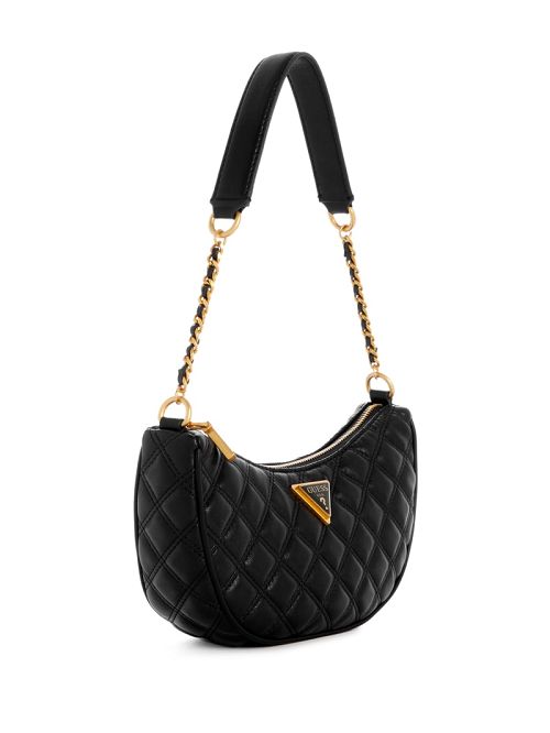 Guess Giully Quilted Top-Zip Shoulder Bag Zwart | GUESS-SN29139