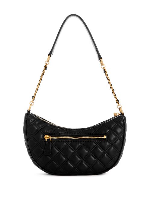 Guess Giully Quilted Top-Zip Shoulder Bag Zwart | GUESS-SN29139