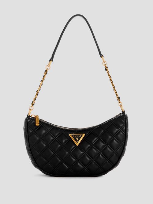 Guess Giully Quilted Top-Zip Shoulder Bag Zwart | GUESS-SN29139