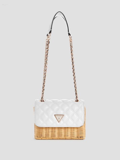 Guess Giully Straw Convertible Crossbody Wit | GUESS-SN29118