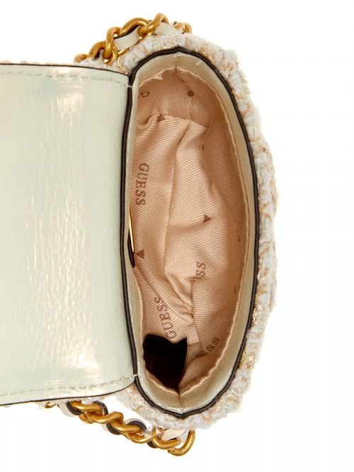 Guess Giully Tweed Micro Mini Crossbody Wit | GUESS-SN28819