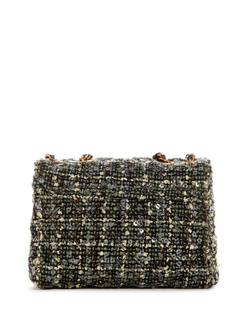 Guess Giully Tweed Mini Convertible Crossbody Groen | GUESS-SN28995
