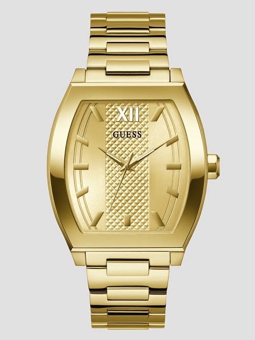 Guess Gold-Tone Barrel Analog Watch Goud | GUESS-SN31639
