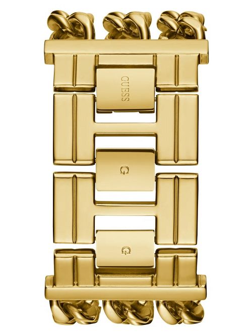 Guess Gold-Tone Chain Analog Watch Goud | GUESS-SN30021