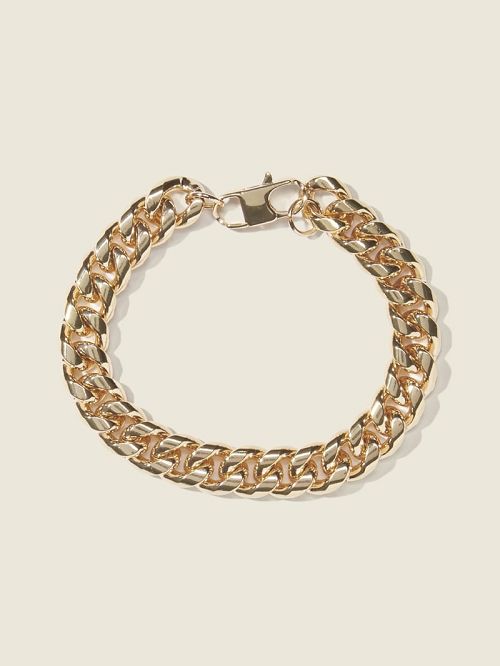Guess Gold-Tone Cuban-Link Bracelet Goud | GUESS-SN31837