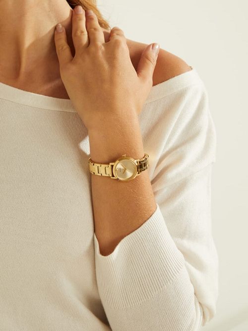 Guess Gold-Tone Diamond Analog Watch Goud | GUESS-SN29962