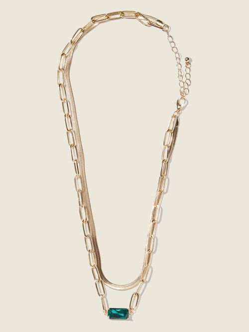 Guess Gold-Tone Layered Mixed Chain Necklace Goud | GUESS-SN30262