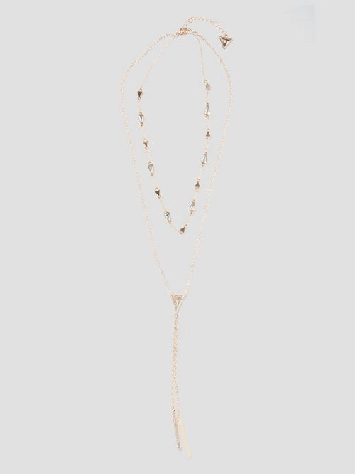Guess Gold-Tone Layered Y Necklace Goud | GUESS-SN30245