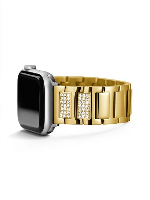Guess Gold-Tone Rhinestone 42-44 mm Band for Apple Watch® Goud | GUESS-SN31609