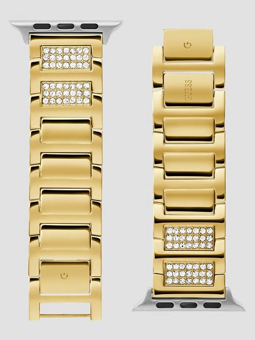 Guess Gold-Tone Rhinestone 42-44 mm Band for Apple Watch® Goud | GUESS-SN31609