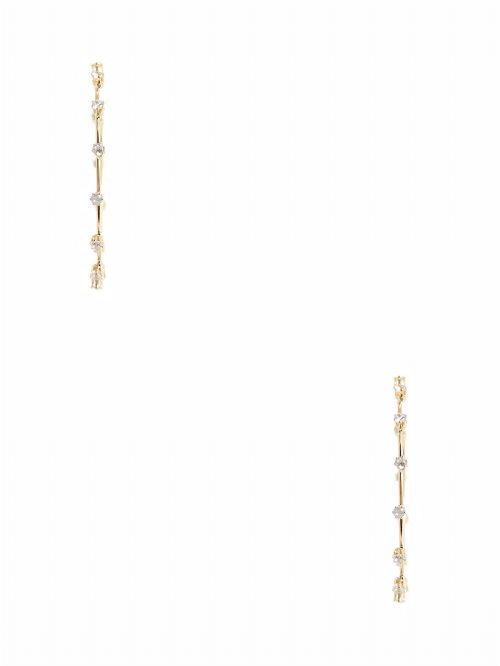Guess Gold-Tone Rhinestone Hoop Earrings Goud | GUESS-SN30302