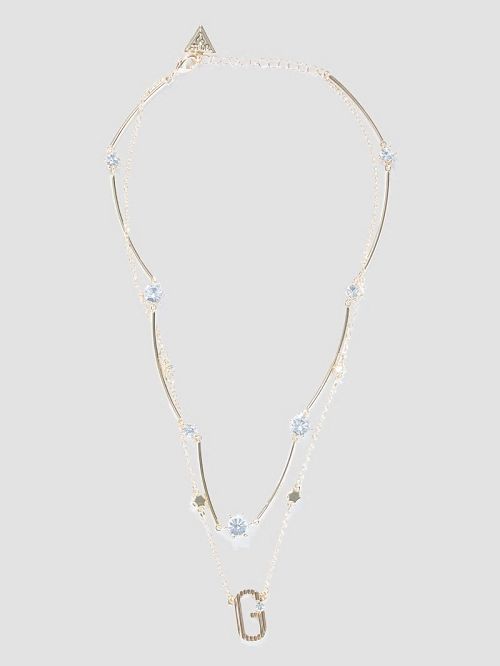 Guess Gold-Tone Signature G Layered Necklace Goud | GUESS-SN30268
