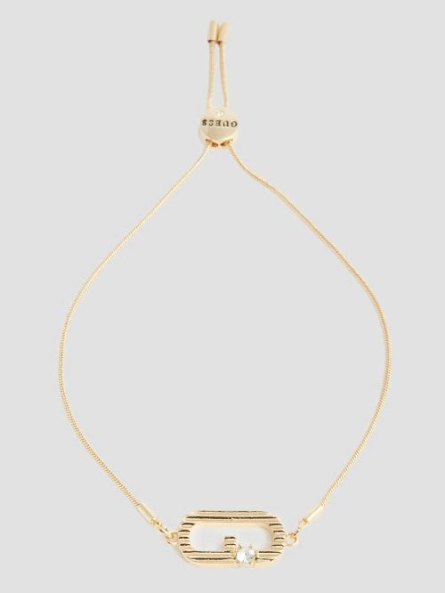 Guess Gold-Tone Signature G Slider Bracelet Goud | GUESS-SN30325