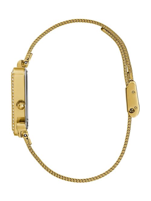 Guess Gold-Tone Triangle Mesh Analog Watch Goud | GUESS-SN30028