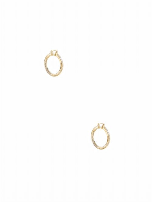 Guess Gold-Tone Twisted Hoop Earring Goud | GUESS-SN30294