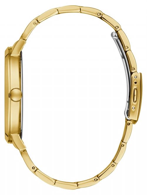 Guess Gold-Tone and Black Diamond Analog Watch Goud | GUESS-SN31677