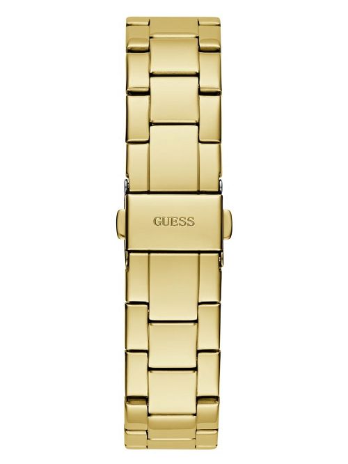 Guess Gold-Tone and Light Blue Multifunction Watch Goud | GUESS-SN29975