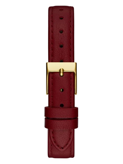 Guess Gold-Tone and Red Leather Analog Watch Rood | GUESS-SN30016