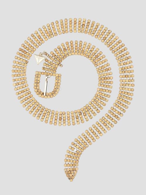 Guess Gold Strass Belt Goud | GUESS-SN30240