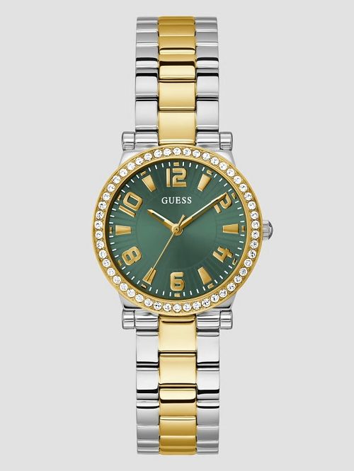 Guess Gold and Silver-Tone Analog Watch Multi | GUESS-SN29971