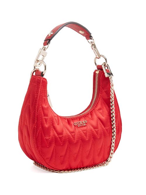 Guess Golden Rock Mini Crescent Hobo Bag Rood | GUESS-SN28797