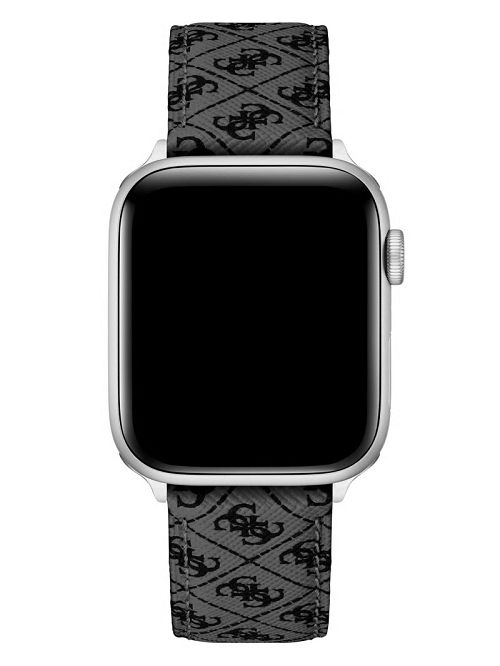 Guess Gray Logo Leather 42-45 mm Band for Apple Watch&reg; Multi | GUESS-SN31622