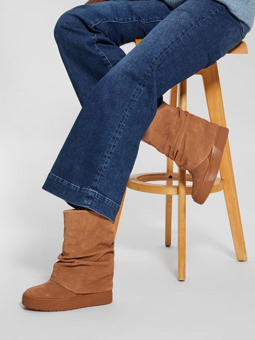 Guess Guinna Hidden Wedge Ankle Boots Bruin | GUESS-SN29957