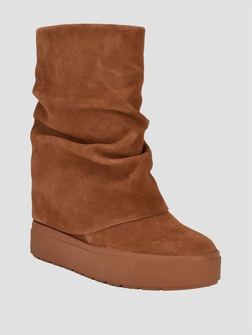 Guess Guinna Hidden Wedge Ankle Boots Bruin | GUESS-SN29957
