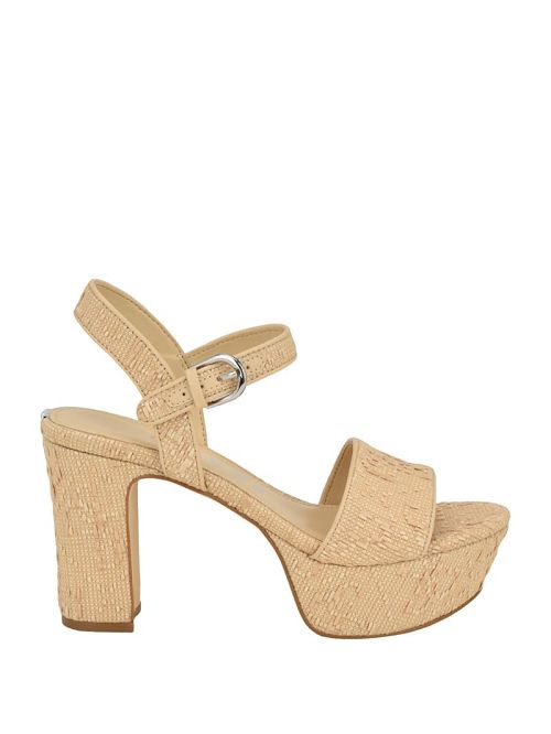 Guess Haldem Platform Block Heels Beige | GUESS-SN29785