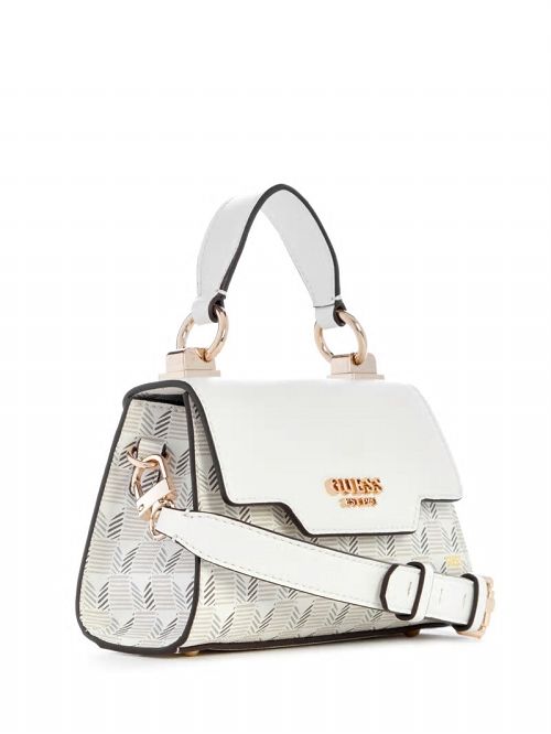 Guess Hallie Mini Fold-Over Flap Bag Wit | GUESS-SN28747