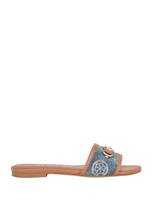 Guess Hammi G Buckle Denim Peony Sandals Blauw | GUESS-SN29592