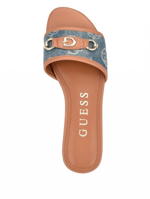 Guess Hammi G Buckle Denim Peony Sandals Blauw | GUESS-SN29592