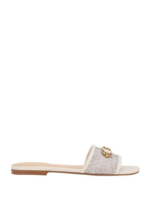 Guess Hammi Logo Slide Sandals Wit | GUESS-SN29688