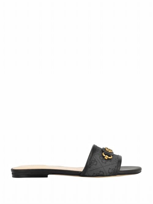 Guess Hammi Logo Slide Sandals Zwart | GUESS-SN29678