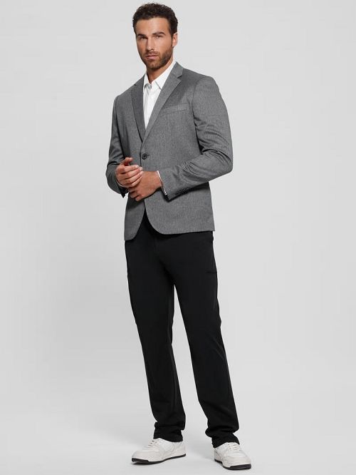 Guess Harlow Herringbone Blazer Grijs | GUESS-SN30739
