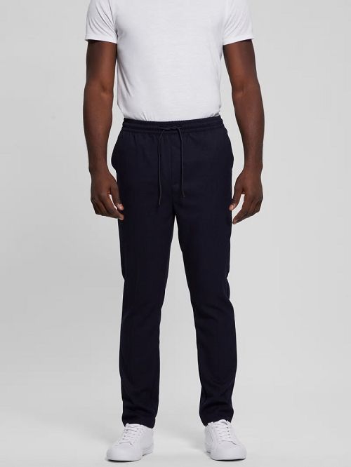 Guess Harper Woven Tapered Pant Blauw | GUESS-SN31390