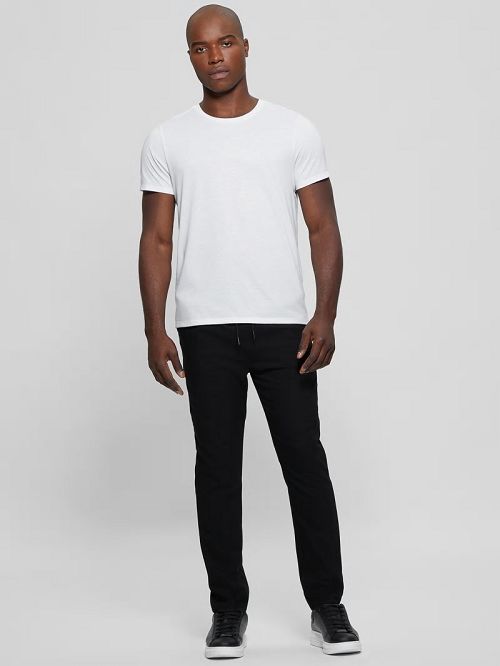 Guess Harper Woven Tapered Pant Zwart | GUESS-SN31427