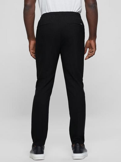 Guess Harper Woven Tapered Pant Zwart | GUESS-SN31427