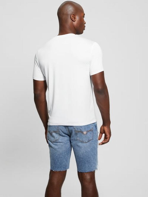 Guess Heavy Jersey V-Neck Tee Wit | GUESS-SN30656