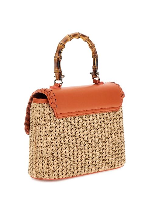 Guess Heloisa Straw Crossbody Oranje | GUESS-SN28801